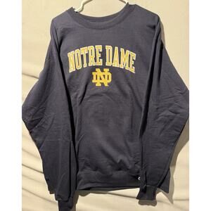 NWT Notre Dame Fighting Irish Champion Crewneck Sweatshirt Men XL Blue Pullover